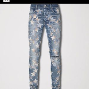 Amiri starpatch skinny jeans 70’s indigo blue